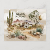 Old West Scene We zijn Moving Briefkaart (Voorkant)