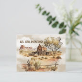 Old West Scene We zijn Moving Briefkaart (Staand voorkant)