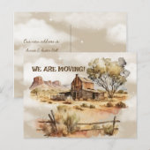 Old West Scene We zijn Moving Briefkaart (Voorkant / Achterkant)
