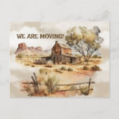 Old West Scene We zijn Moving Briefkaart (Voorkant)