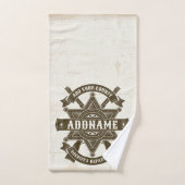 Old West Sheriff Deputy Rifles Badge gepersonalise Bad Handdoek (Handdoek)