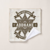 Old West Sheriff Deputy Rifles Badge gepersonalise Bad Handdoek (Wasdoekje)