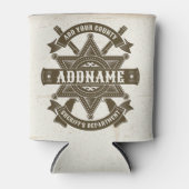 Old West Sheriff Deputy Rifles Badge gepersonalise Blikjeskoeler (Voorkant)