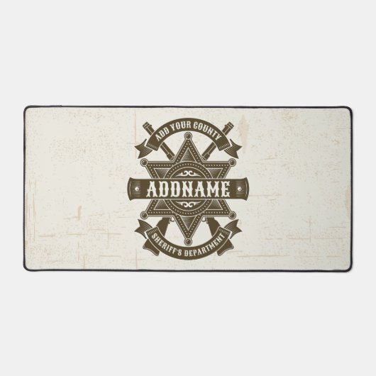 Old West Sheriff Deputy Rifles Badge gepersonalise Bureaumat (Voorkant)