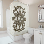 Old West Sheriff Deputy Rifles Badge gepersonalise Douchegordijn (In situ)