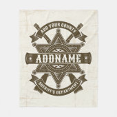 Old West Sheriff Deputy Rifles Badge gepersonalise Fleece Deken (Voorkant)