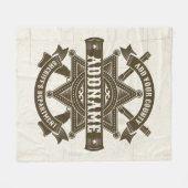 Old West Sheriff Deputy Rifles Badge gepersonalise Fleece Deken (Voorkant (Horizontaal))