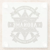 Old West Sheriff Deputy Rifles Badge gepersonalise Glazen Onderzetter (Achterkant)