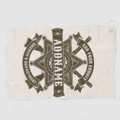 Old West Sheriff Deputy Rifles Badge gepersonalise Golfhanddoek (Horizontaal)