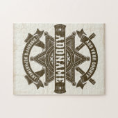 Old West Sheriff Deputy Rifles Badge gepersonalise Legpuzzel (Horizontaal)