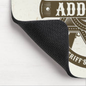 Old West Sheriff Deputy Rifles Badge gepersonalise Muismat (Hoek)