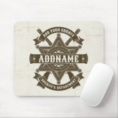 Old West Sheriff Deputy Rifles Badge gepersonalise Muismat (Met muis)