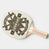 Old West Sheriff Deputy Rifles Badge gepersonalise Tafeltennisbatje (Zijkant)