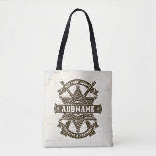 Old West Sheriff Deputy Rifles Badge gepersonalise Tote Bag