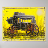 Old West Stagecoach Poster (Voorkant)