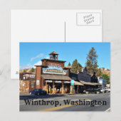Old West Town of Winthrop, Washington Briefkaart (Voorkant / Achterkant)