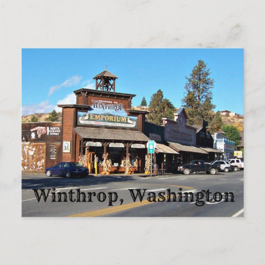 Old West Town of Winthrop, Washington Briefkaart (Voorkant)