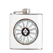 Old West Wagon Wheel Heupfles (Voorkant)