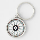 Old West Wagon Wheel Sleutelhanger (Voorkant)