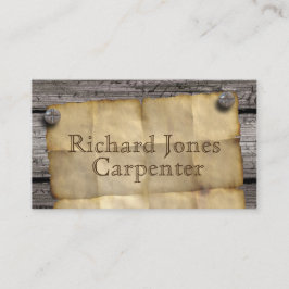 Old West Wanted poster ~ Carpenter, plumber, enz. Visitekaartje