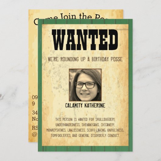 Old West wilde Poster vrouwen 🤠 50ste verjaardag Kaart (Voorkant / Achterkant)