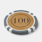 Old West Wood-look Poker Chips (Enkel)