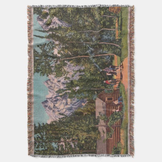 Old West Wyoming Throw Blanket Deken (Voorkant Verticaal)