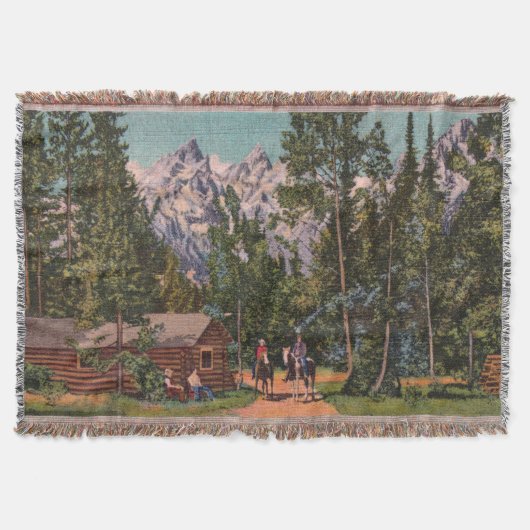 Old West Wyoming Throw Blanket Deken (Voorkant)