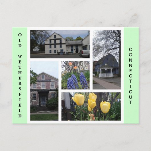 Old Wethersfield Connecticut Briefkaart (Voorkant)