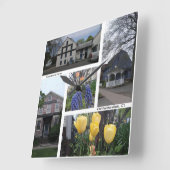 Old Wethersfield CT - Comstock Ferre Wall Clock Vierkante Klok (Hoek)