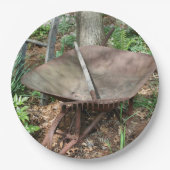 Old Wheelbarrow Flower Garden Thema Party Papieren Bordje (Voorkant)