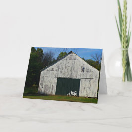 Old White Barn Wenskaart Kaart