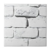 Old White Brick Pattern Tegeltje (Voorkant)