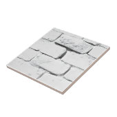 Old White Brick Pattern Tegeltje (Zijkant)