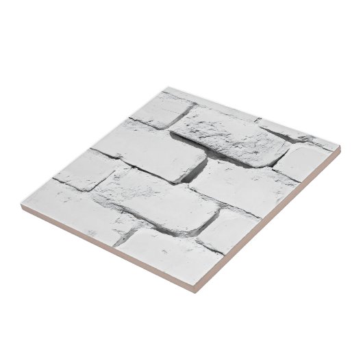 Old White Brick Pattern Tegeltje (Zijkant)