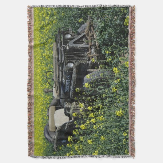 Old Willys MB Jeep Deken (Voorkant Verticaal)