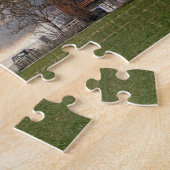 Old Windmill Field Belgium Windmill Wooden Europe Legpuzzel (Zijkant)