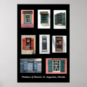 Old Windows of Historic St. Augustine, Florida Poster (Voorkant)
