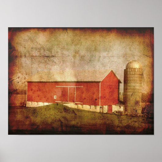 Old Wisconsin Barn-poster Poster (Voorkant)