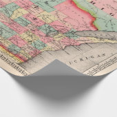 Old Wisconsin Map (1865)  Cadeaupapier (Hoek)