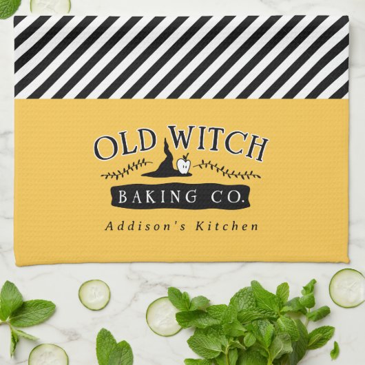 Old Witch Baking Company gepersonaliseerd Theedoek (Gevouwen)