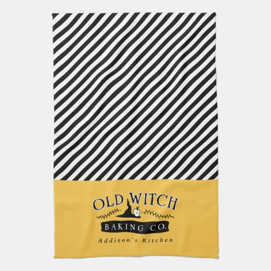Old Witch Baking Company gepersonaliseerd Theedoek (Verticaal)