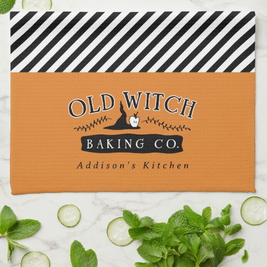 Old Witch Baking Company gepersonaliseerd Theedoek (Gevouwen)
