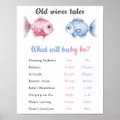Old Wives Tales Gender Reveal Board  Poster (Voorkant)