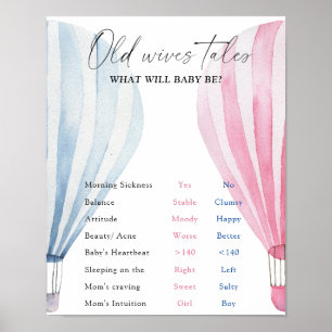 Old Wives Tales Geslacht onthullingsbord Poster