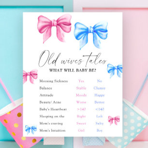 Old Wives Tales Geslacht onthullingsbord Poster