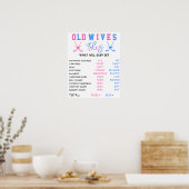 Old Wives Tales Hockey Geslacht onthullen Party te Poster (Keuken)