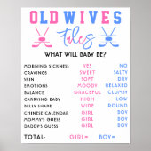 Old Wives Tales Hockey Geslacht onthullen Party te Poster (Voorkant)