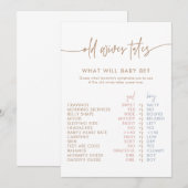 Old Wives Tales Kaart | Boho Gender Reveal spel (Voorkant / Achterkant)