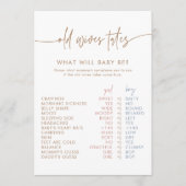 Old Wives Tales Kaart | Boho Gender Reveal spel (Voorkant)